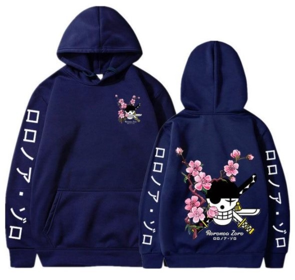 Pirate King Solon's new anime plush men's and women's hoodies cross-border hoodie anime hoodie