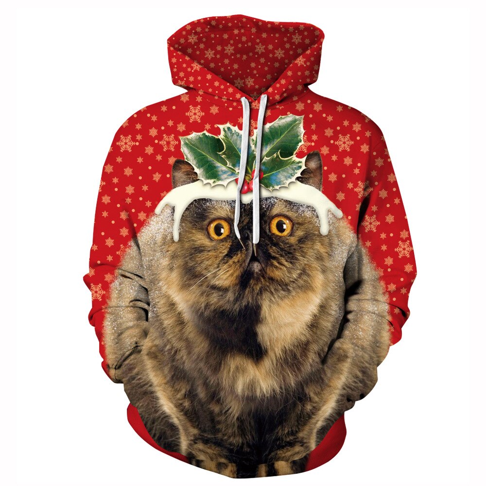 Christmas Couples Hoodie Men 3D Printed Harajuku Sweatshirt Winter Unisex Casual Pullover Hoodies for Women Sudadera Hombre
